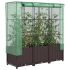 Strat înălțat cu husă de seră, aspect ratan, 120x40x123 cm GartenMobel Dekor