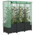 Strat înălțat cu husă de seră, aspect ratan, 40x40x123 cm GartenMobel Dekor