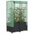 Strat înălțat cu husă de seră, aspect ratan, 80x40x138 cm GartenMobel Dekor