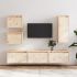 Comode TV, alb, 6 buc., lemn masiv de pin GartenMobel Dekor