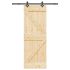 Ușă glisantă cu set de feronerie 70x210 cm, lemn masiv de pin GartenMobel Dekor