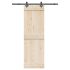 Set feronerie pentru uși glisante, 2 piese,negru, 200 cm, oțel GartenMobel Dekor