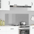 Backsplash de Bucătărie Gri Deschis 120x50x0,6 cm din Sticlă Temperată GartenMobel Dekor