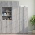 Dulap depozitare slim alb 50x42,5x225 cm lemn prelucrat GartenMobel Dekor