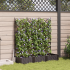 Ghiveci de grădină cu trellis 3 pcs Negru 120 x 40 x 125.5 cm GartenMobel Dekor