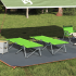 Pat pliabil de camping Verde închis GartenMobel Dekor