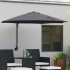 Umbrelă de Grădină Montată pe Perete cu LED-uri Bej 248 cm GartenMobel Dekor