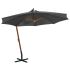 Umbrelă suspendată cu stâlp, roșu bordo, 3,5x2,9 m, lemn brad GartenMobel Dekor