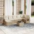 Set mobilier de grădină cu perne, 8 piese, negru, poliratan GartenMobel Dekor