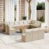 Set mobilier de grădină cu perne, 14 piese, negru, poliratan GartenMobel Dekor