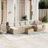 Set mobilier de grădină cu perne, 8 piese, negru, poliratan GartenMobel Dekor
