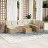 Set mobilier de grădină cu perne, 9 piese, negru, poliratan GartenMobel Dekor