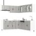 Set dulap de bucătărie 11 piese „Kalmar” alb lucios Lemn GartenMobel Dekor