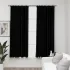 Draperii opace aspect in, cârlige, 2 buc., antracit, 140x175 cm GartenMobel Dekor