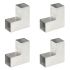 Conectori de grindă, formă L, 4 buc, 71x71 mm, metal galvanizat GartenMobel Dekor
