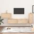 Comode TV, 4 buc., alb, lemn masiv de pin GartenMobel Dekor