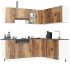 Set dulap de bucătărie 11 piese „Porto” stejar artizanal lemn GartenMobel Dekor