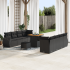 Set de Sofa de Grădină cu 11 Piese cu Perne Gri Poliratan Acacia GartenMobel Dekor