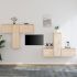 Comode TV, alb, 6 buc., lemn masiv de pin GartenMobel Dekor
