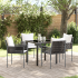 Set de Dining de Grădină de 5 Piese cu Pernă Negru Rattan Poly GartenMobel Dekor