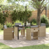 Set dining grădină 5 piese, perne gri deschis, ratan sintetic GartenMobel Dekor