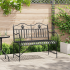 Bancă Alb Metal 103.5 x 59 x 89 cm Super durabilă GartenMobel Dekor