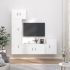 Set dulap TV, 5 piese, alb, lemn prelucrat GartenMobel Dekor
