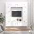 Set dulap TV, 8 piese, stejar fumuriu, lemn prelucrat GartenMobel Dekor