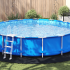 Capac Rotund pentru Piscină Negru Plastic Ø 610 cm GartenMobel Dekor
