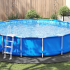 Capac pentru piscină rotund Gri deschis Polietilenă Ø 610 cm GartenMobel Dekor