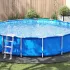Capac Rotund pentru Piscină Negru Plastic Ø 610 cm GartenMobel Dekor