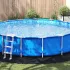 Capac pentru piscină rotund Gri deschis Polietilenă Ø 610 cm GartenMobel Dekor