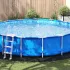 Husă Rotundă pentru Piscină Neagră Polietilenă Ø 550 cm GartenMobel Dekor
