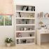 Bibliotecă/Separator cameră, alb, 40x30x135,5 cm, lemn de pin GartenMobel Dekor