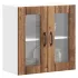 Dulap bucătărie cu ușă sticlă Lucca lemn de stejar artificial GartenMobel Dekor