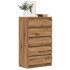 Dulap cu sertar, stejar fumuriu, 60x36x103 cm, lemn prelucrat GartenMobel Dekor