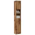 Dulap de baie, stejar fumuriu, 32x25,5x190 cm, lemn prelucrat GartenMobel Dekor