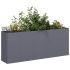 Jardinier negru 200x40x80 cm Oțel laminat la rece GartenMobel Dekor