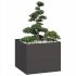 Jardinier negru 360x40x40 cm Oțel laminat la rece GartenMobel Dekor