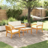 Set Bistro 4 Piese cu Perne din Lemn Masiv de Acacia GartenMobel Dekor
