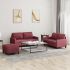 Set de canapele cu perne, 3 piese, crem, textil GartenMobel Dekor