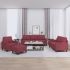 Set de canapele cu perne, 4 piese, crem, textil GartenMobel Dekor