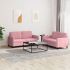 Set canapea 2 piese, galben, catifea GartenMobel Dekor
