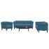 Set de canapele, 3 piese, gri deschis, catifea GartenMobel Dekor