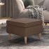 Scaun cu picioare din lemn, gri deschis, material textil GartenMobel Dekor