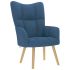 Scaun de relaxare, negru, material textil GartenMobel Dekor