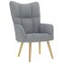 Scaun de relaxare, negru, material textil GartenMobel Dekor