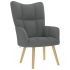Scaun de relaxare, negru, material textil GartenMobel Dekor