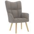 Scaun de relaxare, negru, material textil GartenMobel Dekor