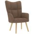 Scaun de relaxare, negru, material textil GartenMobel Dekor